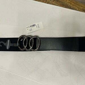 Black Belt with Silver Rings